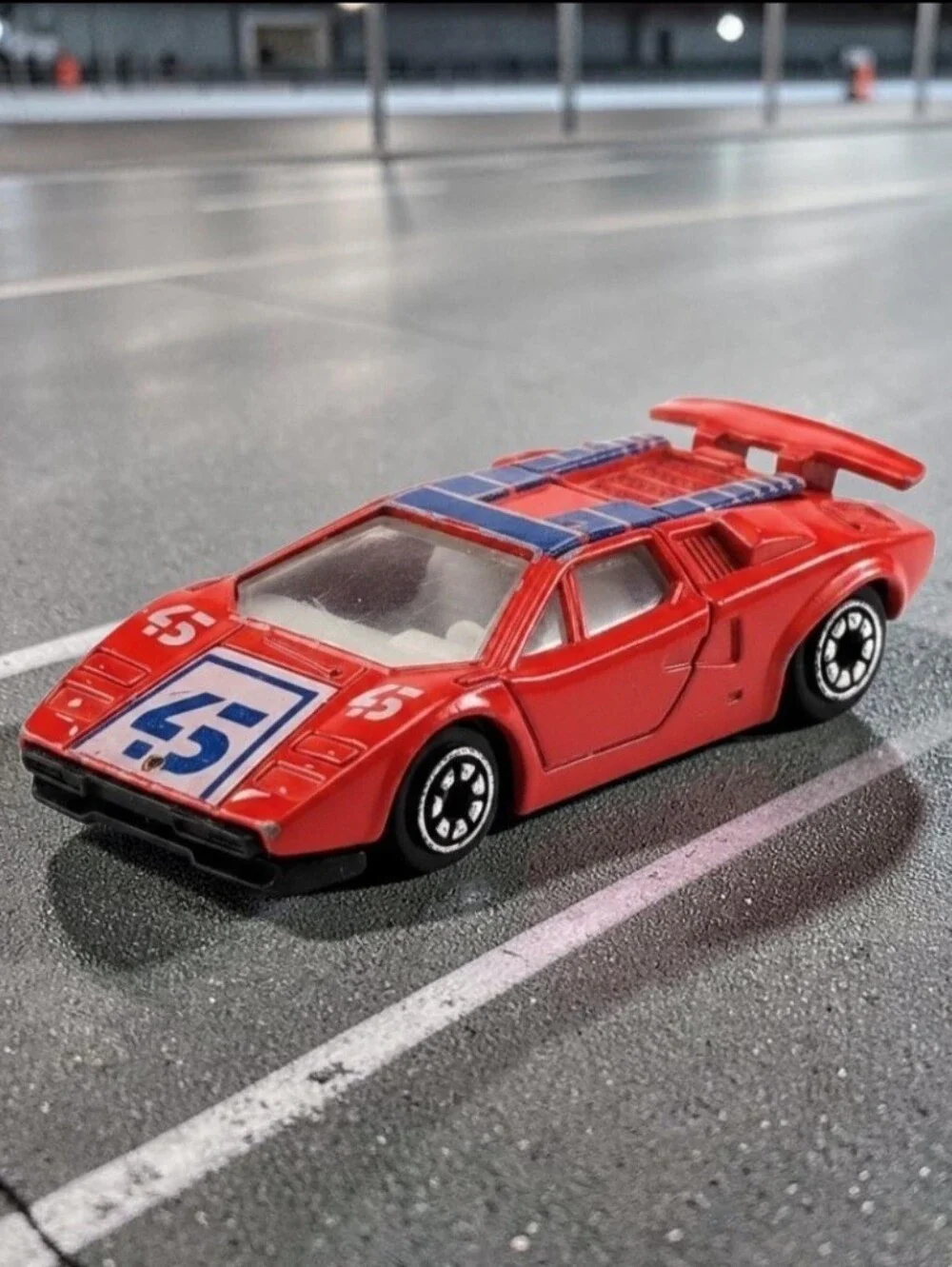 Yatming Lamborghini Countach Tomica Design Red #45 Racing Decals Die-Cast 1:64 T